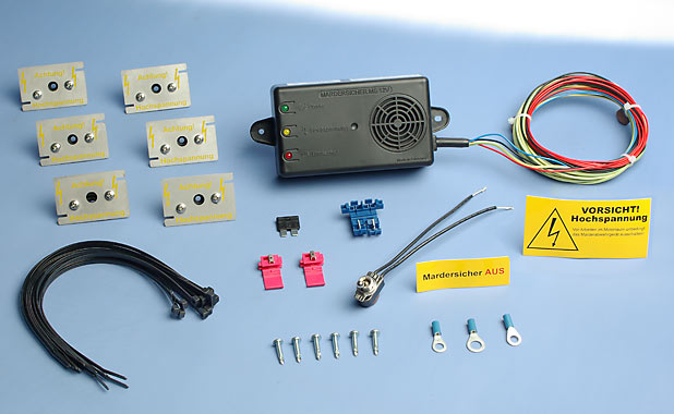 Der Mardersicher Mobil (MS 12V) komplett mit Montagesatz